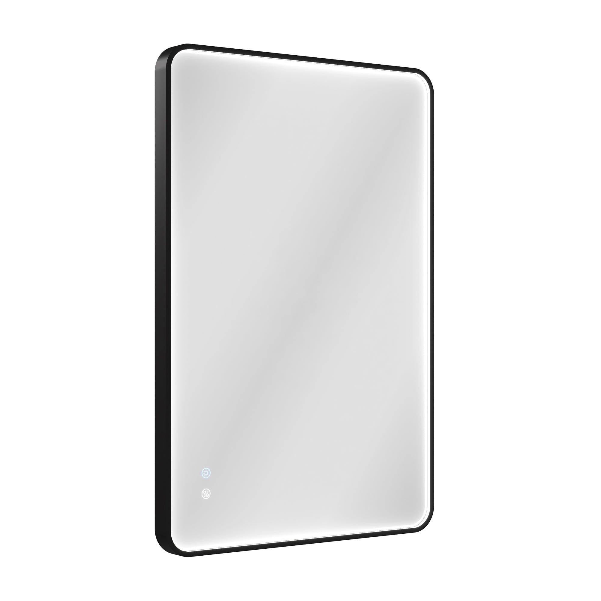 DeerValley 24"x 36"  LED Bathroom Vanity Mirror, Wall Mounted Lighted Mirrors with Black Metal Frame