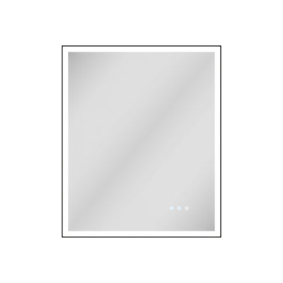 DeerValley 40"x 32" / 30"x 36"  LED Bathroom Vanity Mirror, Front and Backlit Matte Black Frame Lighted Vanity Mirrors