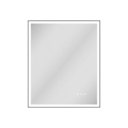 DeerValley 40"x 32" / 30"x 36"  LED Bathroom Vanity Mirror, Front and Backlit Matte Black Frame Lighted Vanity Mirrors