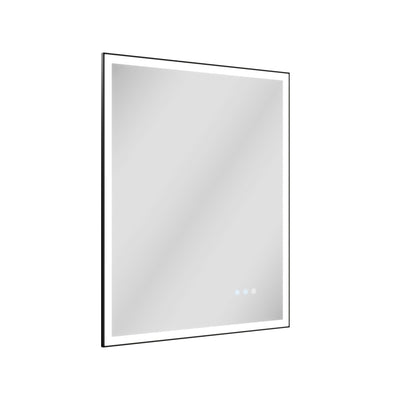 DeerValley 40"x 32" / 30"x 36"  LED Bathroom Vanity Mirror, Front and Backlit Matte Black Frame Lighted Vanity Mirrors
