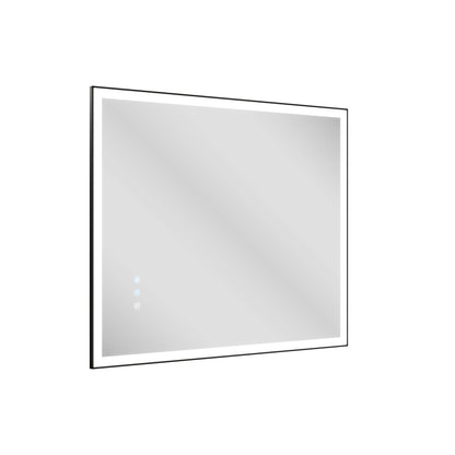 DeerValley 40"x 32" / 30"x 36"  LED Bathroom Vanity Mirror, Front and Backlit Matte Black Frame Lighted Vanity Mirrors