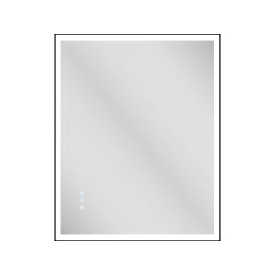 DeerValley 40"x 32" / 30"x 36"  LED Bathroom Vanity Mirror, Front and Backlit Matte Black Frame Lighted Vanity Mirrors