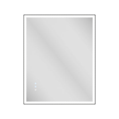 DeerValley 40"x 32" / 30"x 36"  LED Bathroom Vanity Mirror, Front and Backlit Matte Black Frame Lighted Vanity Mirrors