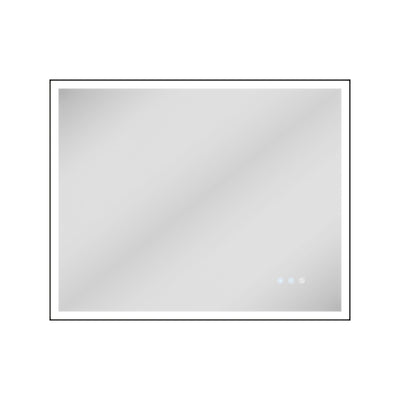 DeerValley 40"x 32" / 30"x 36"  LED Bathroom Vanity Mirror, Front and Backlit Matte Black Frame Lighted Vanity Mirrors