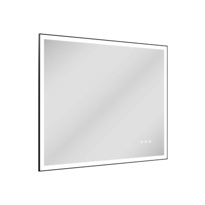 DeerValley 40"x 32" / 30"x 36"  LED Bathroom Vanity Mirror, Front and Backlit Matte Black Frame Lighted Vanity Mirrors