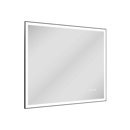 DeerValley 40"x 32" / 30"x 36"  LED Bathroom Vanity Mirror, Front and Backlit Matte Black Frame Lighted Vanity Mirrors
