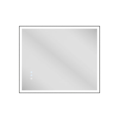 DeerValley 40"x 32" / 30"x 36"  LED Bathroom Vanity Mirror, Front and Backlit Matte Black Frame Lighted Vanity Mirrors