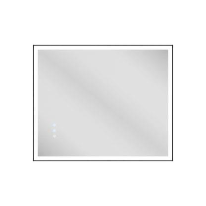 DeerValley 40"x 32" / 30"x 36"  LED Bathroom Vanity Mirror, Front and Backlit Matte Black Frame Lighted Vanity Mirrors