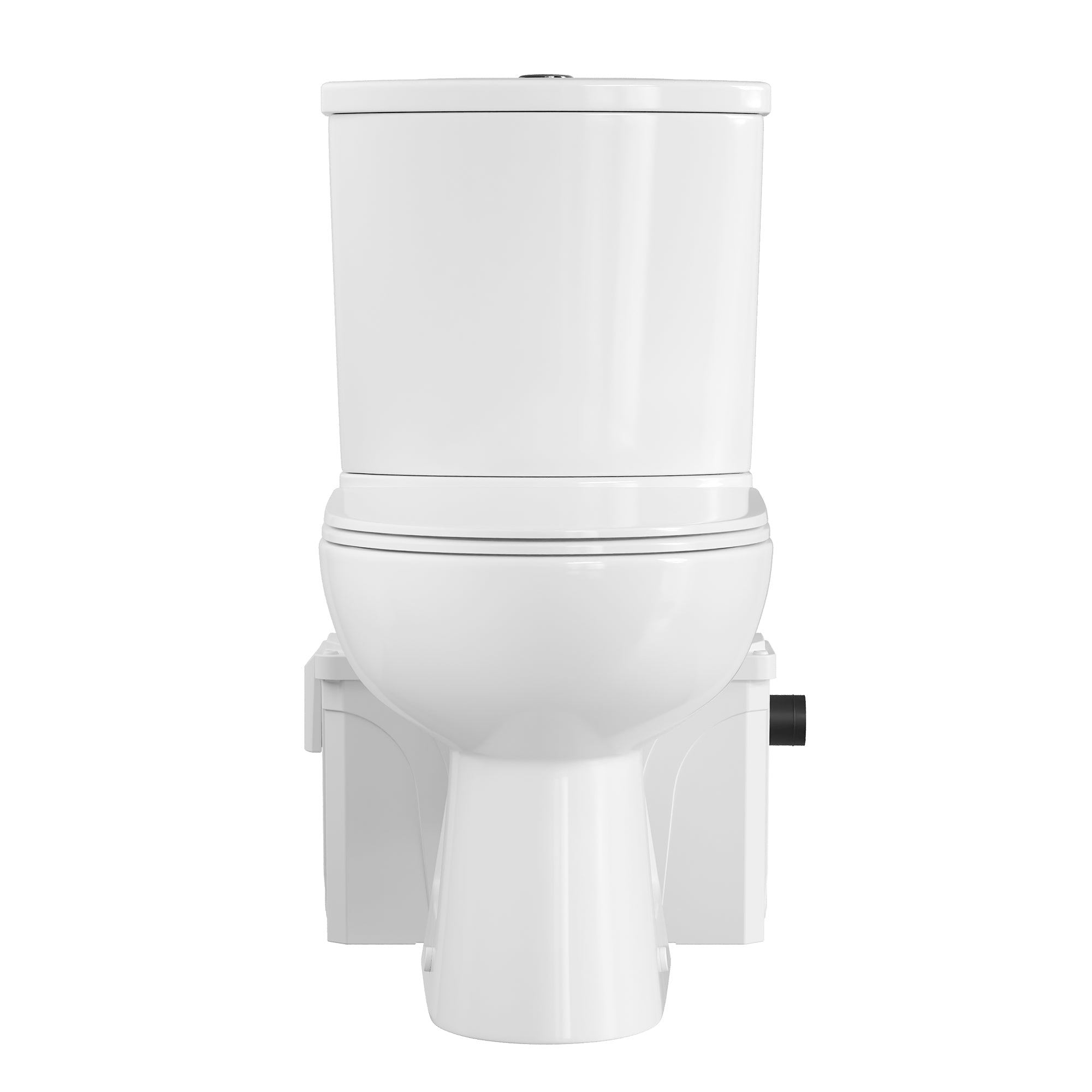 Macerating Toilet, 23ft Vertical Sewage Lift, 700W Stainless Steel Grinder, Dual Odor Control System