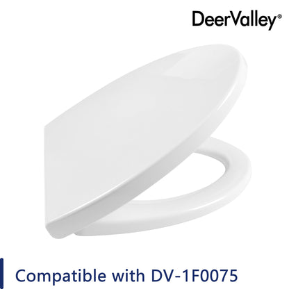 DeerValley DV-F0075S11 Quick-Release Plastic Elongated polypropylene Toilet Seat (Fit with DV-1F0075)