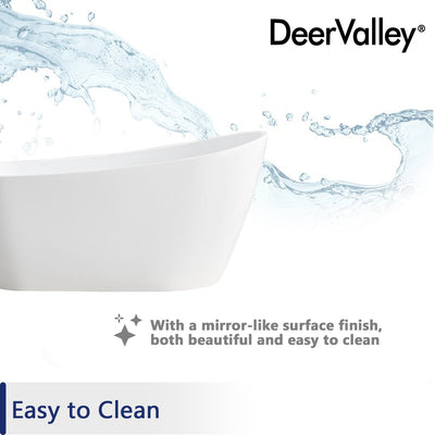 DeerValley Bath DeerValley DV-1T173 Prism 67" x 29" Freestanding Soaking Acrylic Bathtub