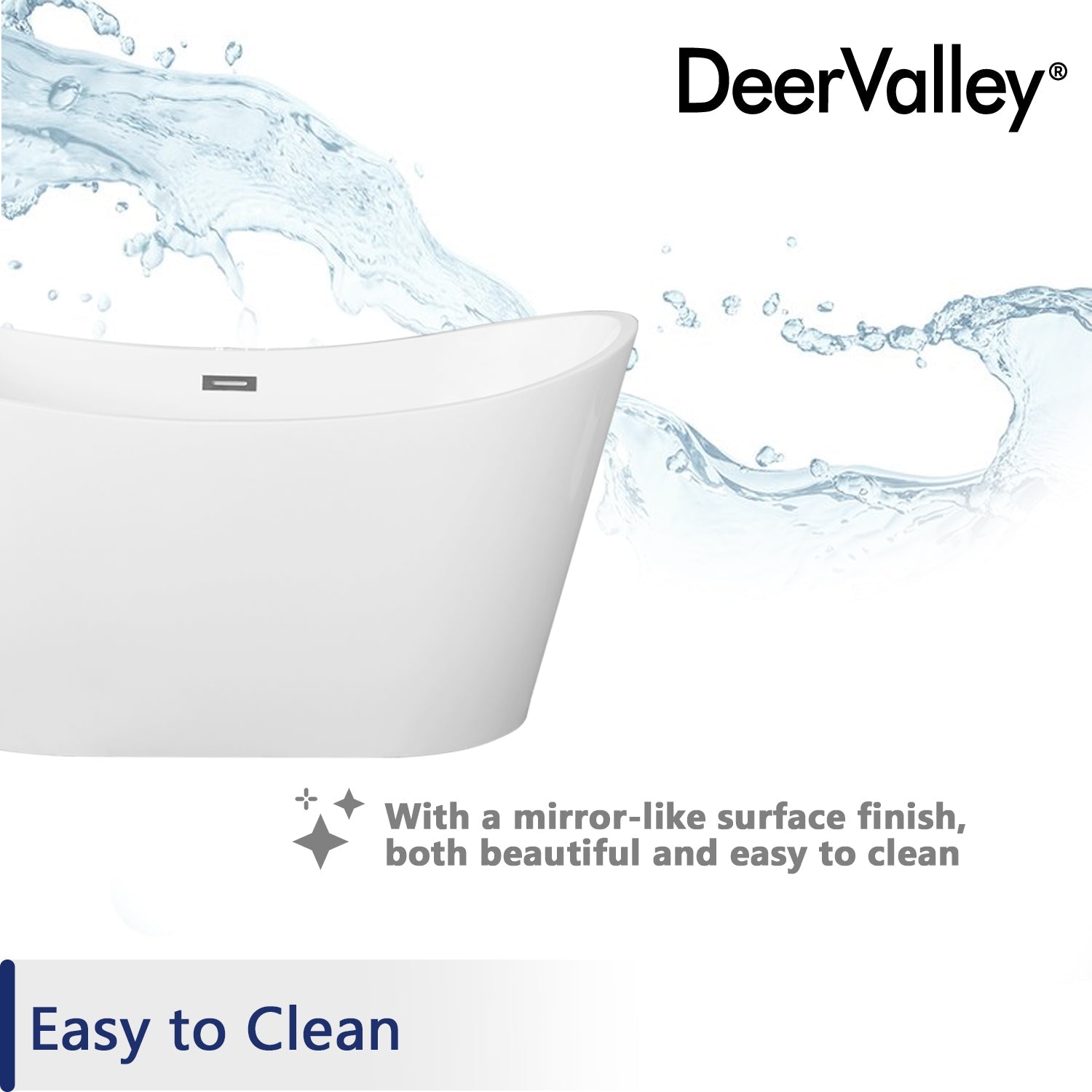 DeerValley Bath DeerValley DV-1T151 Horizon 59" X 30" Freestanding Acrylic Bathtub