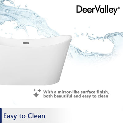 DeerValley Bath DeerValley DV-1T151 Horizon 59" X 30" Freestanding Acrylic Bathtub