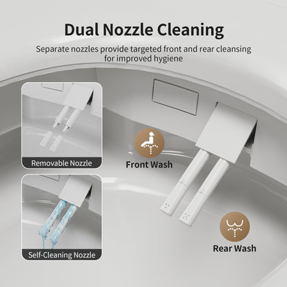 DeerValley DV-1S0453 Smart Bidet Toilet, Non-Electric Chair Height Soft Close, 1.28 GPF