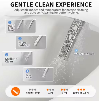 DeerValley DV-1SS0403 Smart Bidet Toilet Seat  Instant Heating Comfort Antibacterial Remote Control"