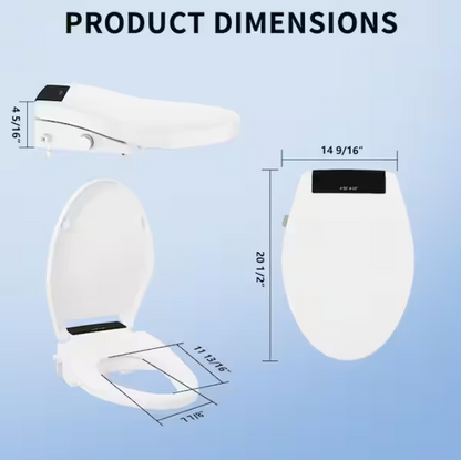 DeerValley DV-1SS0403 Smart Bidet Toilet Seat  Instant Heating Comfort Antibacterial Remote Control"