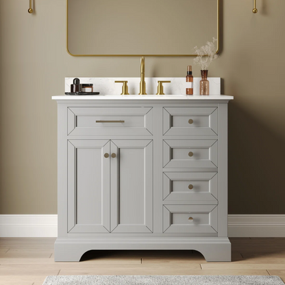 DeerValley DV-1BV0155BU Bathroom Vanities Soft-Close Storage Pre-Assembled Sink