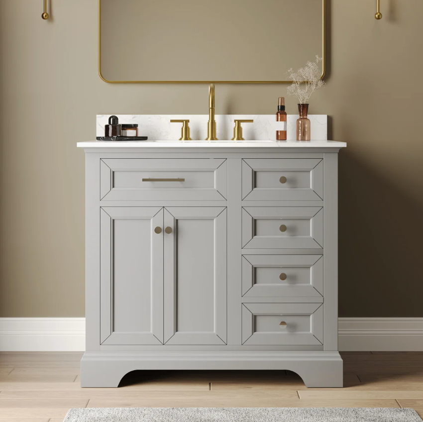 DeerValley DV-1BV0155BU Bathroom Vanities Soft-Close Storage Pre-Assembled Sink