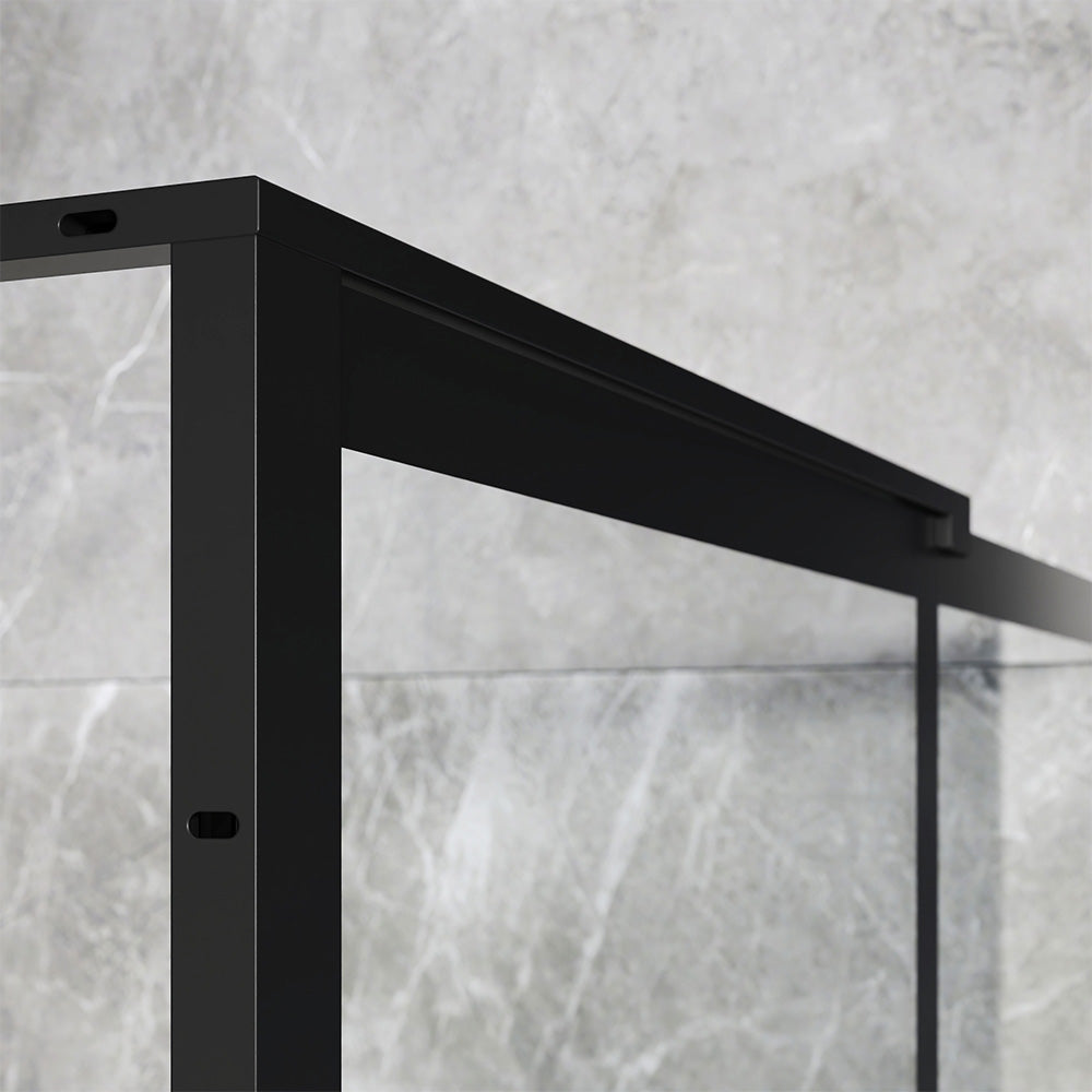 ALLY 36"/32" x 78" Single Fixed Glass Panel for Shower, Shower Door Clear Tempered Glass Framed