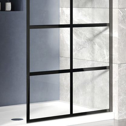 ALLY 36"/32" x 78" Single Fixed Glass Panel for Shower, Shower Door Clear Tempered Glass Framed