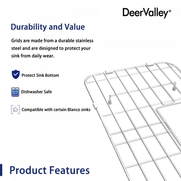 DeerValley Bath DeerValley DV-K116G05 19" x 11" Sink Grid (Compatible with DV-1K116) Kitchen Accessories