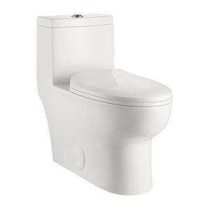 DeerValley Bath DeerValley DV-1F026 Ally Dual Flush Elongated One-Piece Standard-Size Toilet (Seat Included) Toilet