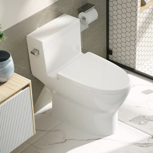 DeerValley Bath DeerValley DV-1F52626 Concord Comfortable Seat Height 1.28 GPF Water Efficient Elongated One-Piece Toilet (Seat Included) Toilet