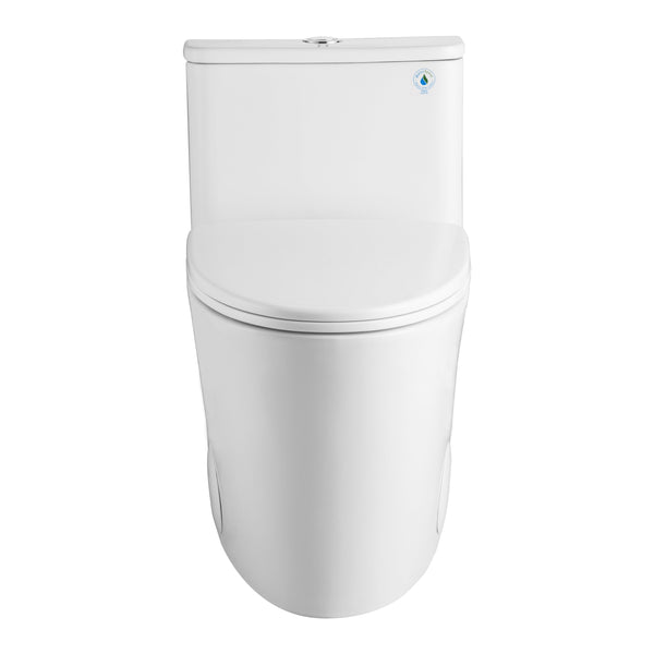 DeerValley Bath DeerValley DV-1F52807 Symmetry 1.28 GPF Water Efficient Ceramic Easy-to-Clean Elongated One-Piece Mid-Size Toilet (Seat Included) Toilet