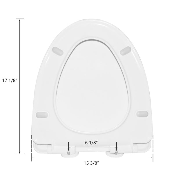 DeerValley Bath DeerValley DV-F807S11 Elongated Plastic Polypropylene Toilet Seat (Fit with DV-1F52807) Toilet Seats