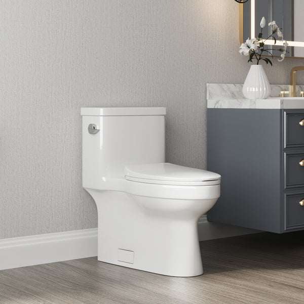 DeerValley Bath DeerValley DV-1F52828 Apex Comfortable Seat Height 1.28 GPF One-Piece Elongated with Tornado Flush and Left-Hand Trip Lever Luxury-Size Toilet (Seat Included) Toilet