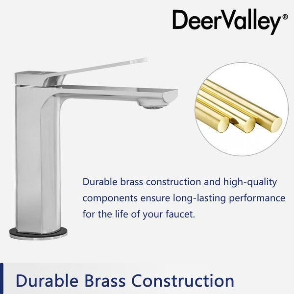 DeerValley Bath DeerValley DV-1J82822 Ursa Single Hole Bathroom Sink Faucet Faucet
