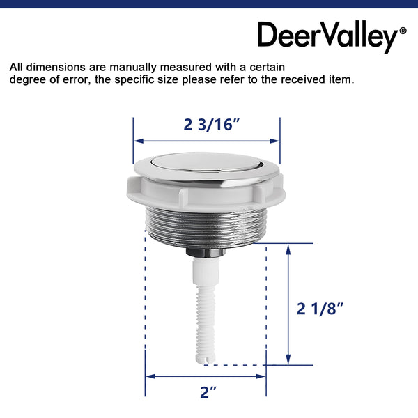 DeerValley Bath DeerValley chrome-plated dual flush button (Fit with DV-1F52807) Toilet Chrome-plated dual flush button