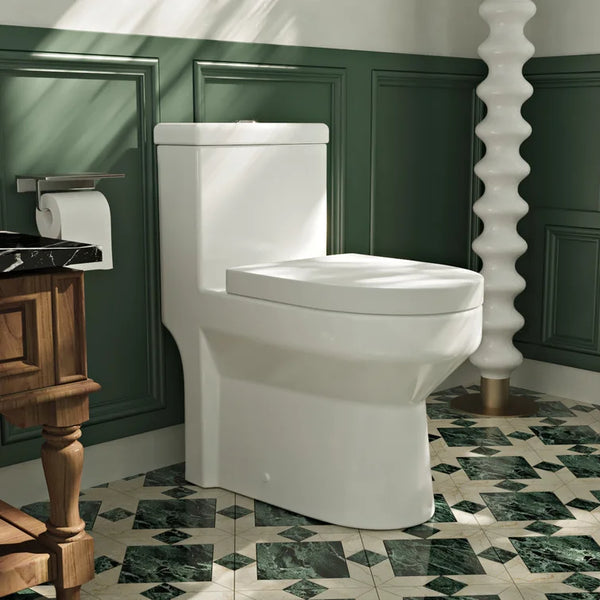 DeerValley Bath DeerValley DV-1F52813 Liberty Dual-Flush Elongated One-Piece Toilet (Seat Included) Toilet